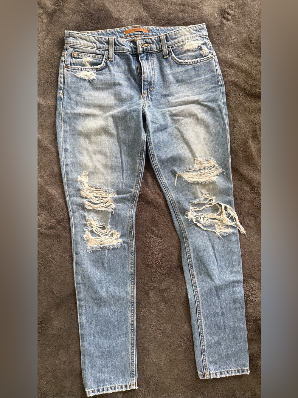 Joe's Jeans Light Wash Ripped Skinny Jeans